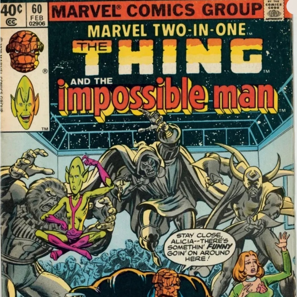 George Perez Collection Marvel Two-in-One #60 Thing / Perez Art Impossible Man